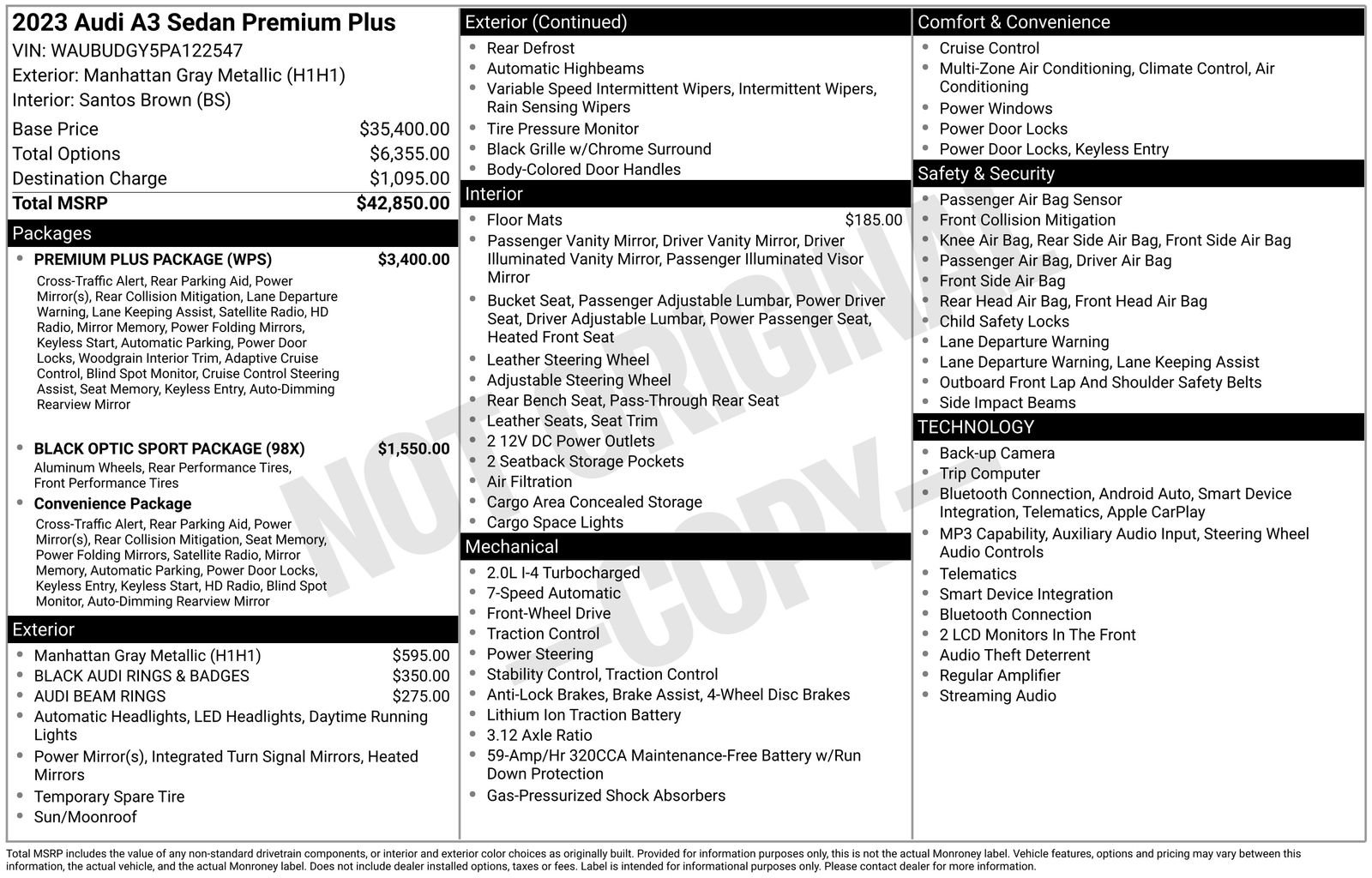 audi a3 sedan 2023 WAUBUDGY5PA122547 image audi a3 sedan 2023 WAUBUDGY5PA122547 image
